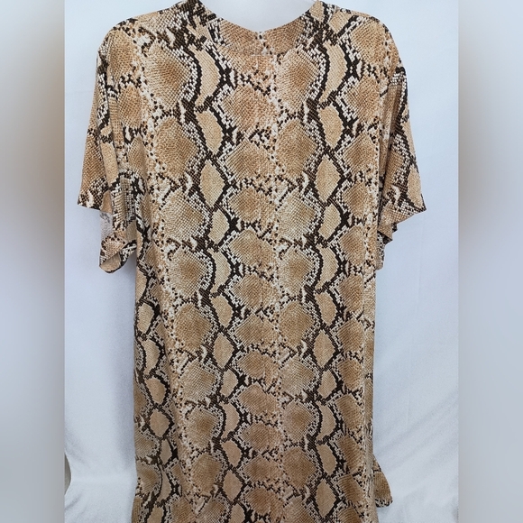 2/$30 H&M Animal Print Mob Wife Snake Print V-Neck Dress (#395) - Picture 6 of 7